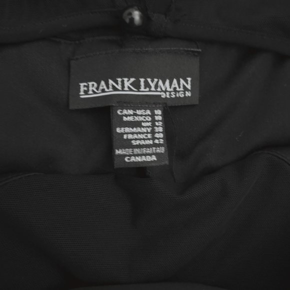 FRANK LYMAN Metallic Beaded Ring Neck Sweetheart Chiffon Tiered Dress- S… - Picture 5 of 15